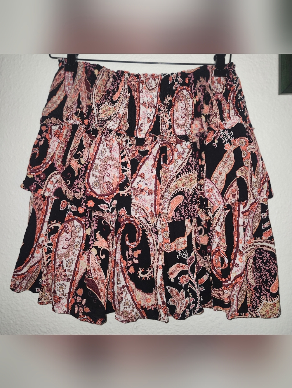 Anthropologie Myla Tiered Paisly Print Mini Size S